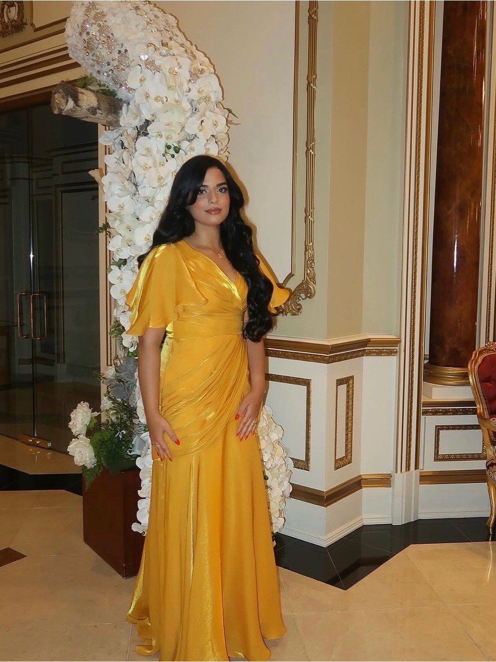 Tamara Flutter Sleeve Gown